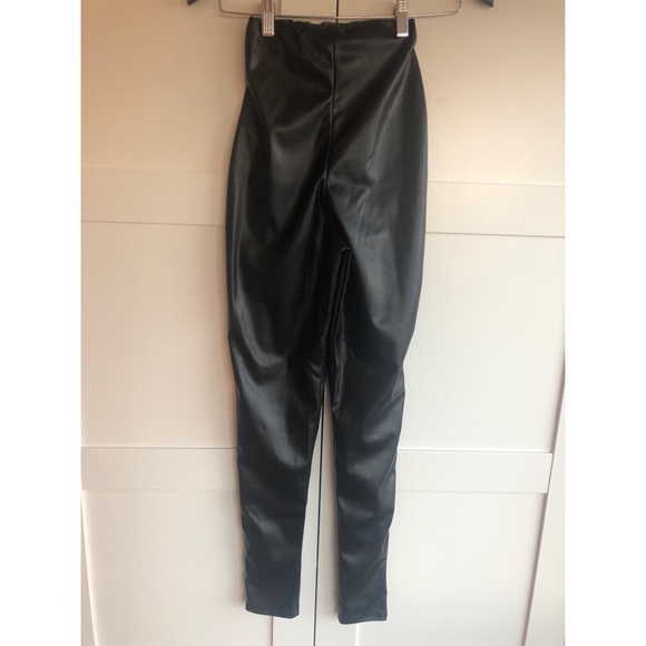 PLT Black Faux Leather High Waisted Leggings - Picture 4 of 4